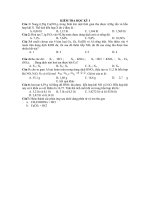 Tài liệu Đề học kỳ I môn Hóa lớp 12 ppt