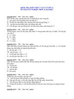 Tài liệu KIỂM TRA KIẾN THỨC VẬT LÝ LỚP 12 phần 2 pptx