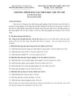 CHƯƠNG TRÌNH ĐÀO TẠO THEO HỌC CHẾTÍN CHỈ NGÀNH NÔNG HỌC 