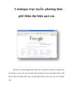 Tài liệu Catalogue trực tuyến- phương thức giới thiệu đạt hiệu quả cao ppt