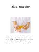 Tài liệu Dầu cá - Ai nên uống? doc