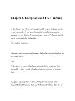 Tài liệu Dive Into Python-Chapter 6. Exceptions and File Handling doc