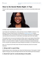 How to do social media right 5 tips 