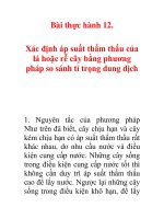 Tài liệu . Xác định áp suất thẩm thấu của lá hoặc rễ cây pptx
