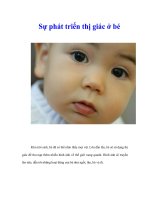 Tài liệu Sự phát triển thị giác ở bé ppt