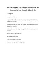 Tài liệu Gia hạn giấy phép hoạt động giới thiệu việc làm cho doanh nghiệp hoạt động giới thiệu việc làm docx