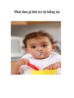 Tài liệu Phải làm gì khi trẻ bị biếng ăn docx