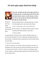 Tài liệu 10 cách ngăn ngừa thoái hoá khớp docx