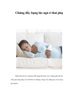 Tài liệu Chứng đầy bụng lúc ngủ ở thai phụ ppt