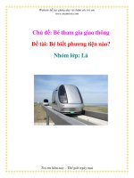 Tài liệu Chủ đề: Bé tham gia giao thông - Đề tài: Bé biết phương tiện nào? - Nhóm lớp: Lá ppt