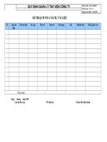 Tài liệu Kế hoạch mua sách tài liệu pptx