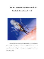 Tài liệu Một biện pháp giảm tỷ lệ tử vong do sốt rét: Đưa thuốc tiêm artesunate về xã pptx