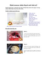Tài liệu Bánh mousse nhân thạch mới tinh nè! doc