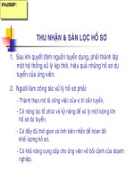 Tài liệu Thu nhận và sàn lọc hồ sơ pptx