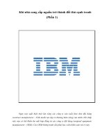 Tài liệu Khi nhà cung cấp nguồn trở thành đối thủ cạnh tranh (Phần 1) doc