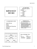 Tài liệu Kiểm soát rủi ro ppt