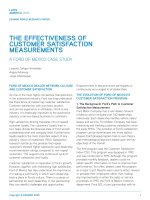Tài liệu ThE EffECTIvENESS Of CUSTOMER SATISfACTION MEASUREMENTS pdf