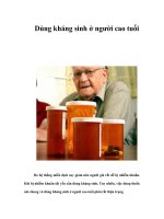 Tài liệu Dùng kháng sinh ở người cao tuổi ppt