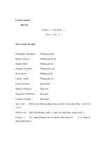 Tài liệu Tiếng Anh lớp 1, 2 - Lesson sixteen (Bài 16) Is there...? - Are there...? pdf