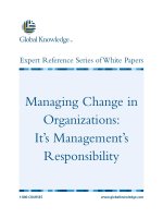 Tài liệu Managing Change in Organizations: It’s Management’s Responsibility ppt