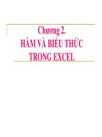 Tài liệu Chương 2: HÀM VÀ BIỂU THỨC TRONG EXCEL docx
