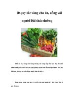 Tài liệu 10 quy tắc vàng cho ăn, uống với người Đái tháo đường pptx