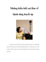 Tài liệu Những hiểu biết sai lầm về bệnh tăng huyết áp docx