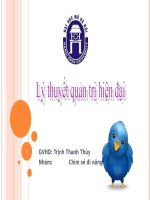 Lý thuyết quản trị hiện đại