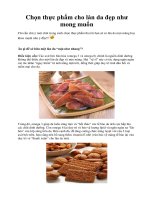 Tài liệu Chọn thực phẩm cho làn da đẹp như mong muốn ppt