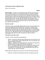 Tài liệu Cách quản lý các dịch vụ Windows Vista ppt