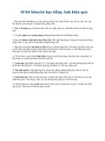 Tài liệu 10 lời khuyên học tiếng Anh hiệu quả docx