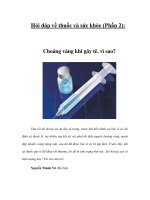 Tài liệu Hỏi đáp về thuốc và sức khỏe (Phần 2) docx