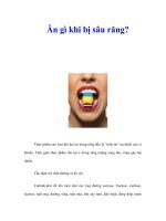 Tài liệu Ăn gì khi bị sâu răng? doc