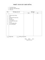 Tài liệu MẪU ISO9001-2000: PHIẾU XEM XÉT HỢP ĐỒNG doc