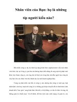 Tài liệu Nhân viên của Bạn: họ là những típ người kiểu nào? ppt