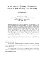 Cải tiến công tác tiền lương, tiền thưởng tại công ty cổ phần xuất nhập khẩu bắc giang 