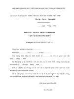 Tài liệu MẪU ĐƠN XIN CẤP GIẤY PHÉP KINH DOANH VẬN TẢI ĐA PHƯƠNG THỨC ppt