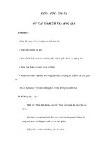 Tài liệu KHOA HỌC - ÔN TẬP VÀ KIỂM TRA HỌC KÌ I ppt