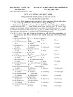 Tài liệu Đề thi chính thức môn Tiếng Anh (Hệ 3 năm) năm 2004-2005 ppt