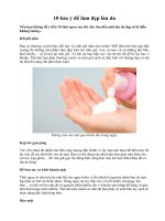 Tài liệu 10 lưu ý để làm đẹp làn da docx