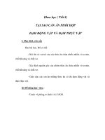 Tài liệu Khoa học - TẠI SAO CẦN ĂN PHỐI HỢP ĐẠM ĐỘNG VẬT VÀ ĐẠM THỰC VẬT pdf