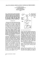 Reactive power compensation by power electronic drive 