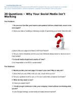  20 questions  why your social media isnt working 