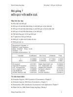 Tài liệu HỒI QUI VỚ BIẾN GIẢ doc