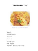 Tài liệu Súp hành kiểu Pháp docx
