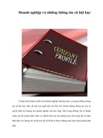 Tài liệu Doanh nghiệp và những thông tin xã hội học pptx