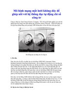 Tài liệu Mô hình mạng mắt lưới không dây để ghép nối với hệ thống đọc tự động chỉ số công tơ pptx