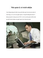 Tài liệu Nhà quản lý có trách nhiệm doc