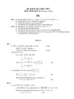 Tài liệu Bài kiểm tra mộn hình học pptx