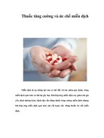 Tài liệu Thuốc tăng cường và ức chế miễn dịch Miễn dịch là sự chống lại của cơ ppt